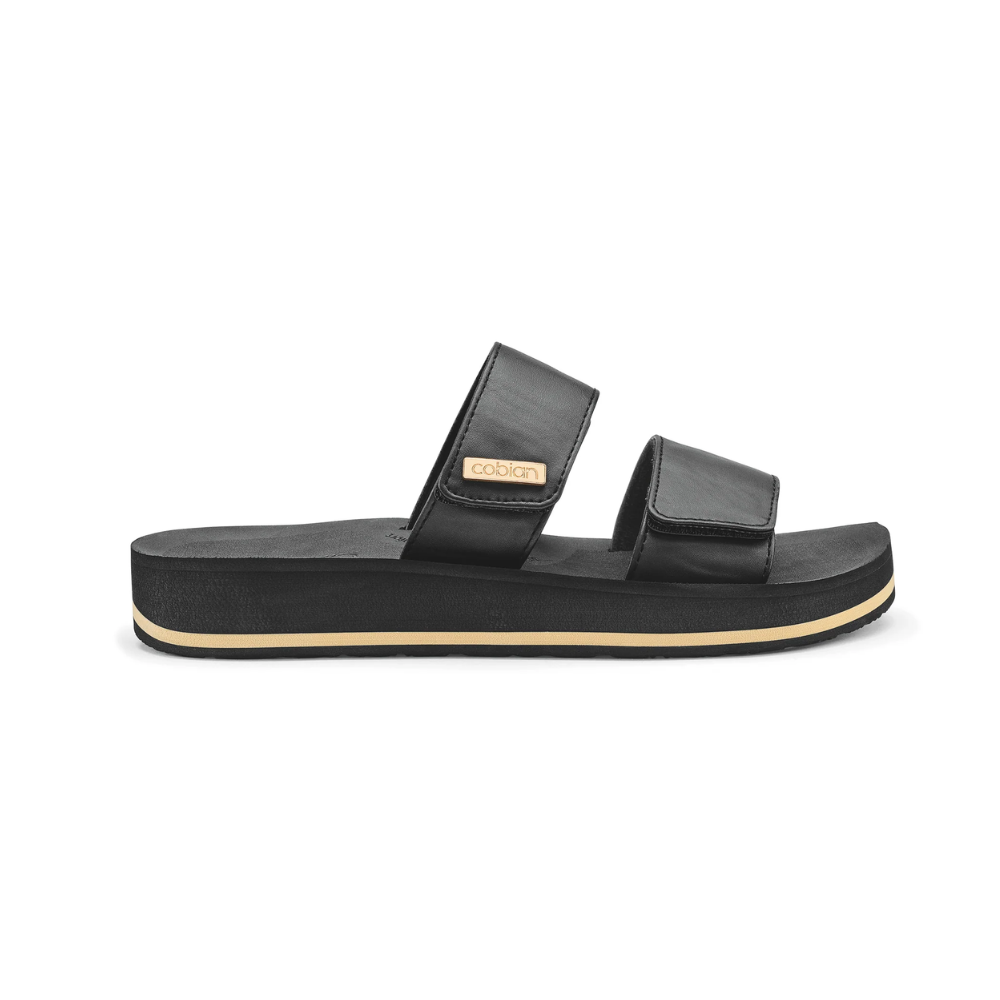 Cobian Women’s Dana Rise™ Adjustable Strap Elevated Sandal – Black