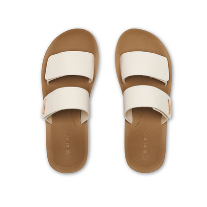 Cobian Dana Rise Womens Sandals White Platform Slides Adjustable Strap