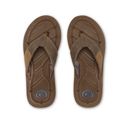 Cobian Men's Draino 3 Waterproof Beach Flip-Flops Brown Sizes 8-13