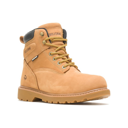 Wolverine Men's Floorhand 6" Waterproof Leather Work Boot - Wheat W10642