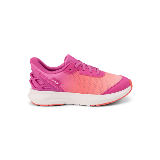 Kizik Kid's Athens 2 Hand's Free Girls Sneaker Fiery Coral/Rose Violet