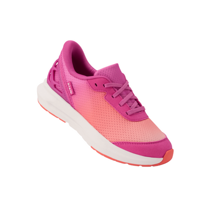 Kizik Kid's Athens 2 Hand's Free Girls Sneaker Fiery Coral/Rose Violet