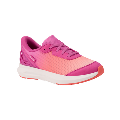 Kizik Kid's Athens 2 Hand's Free Girls Sneaker Fiery Coral/Rose Violet