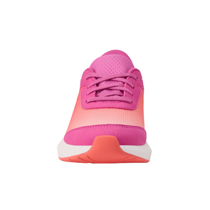 Kizik Kid's Athens 2 Hand's Free Girls Sneaker Fiery Coral/Rose Violet
