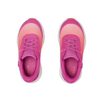Kizik Kid's Athens 2 Hand's Free Girls Sneaker Fiery Coral/Rose Violet