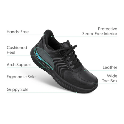 Orthofeet Roam Women Hand's Free Stability Sneaker Black - 80082M