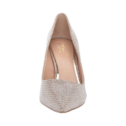 Jewel Badgley Mischka Rudy Pump – Champagne Fabric JW3151