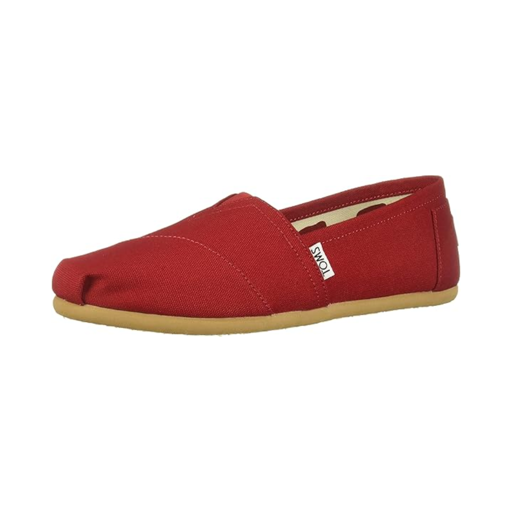 TOMS Women’s Alpargata Geometric Slip-On – Red Canvas