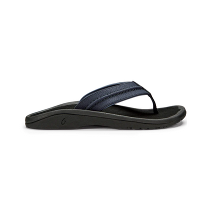 OluKai Hokua Men’s Beach Sandals - Blue Depth/Black 10161-TF40