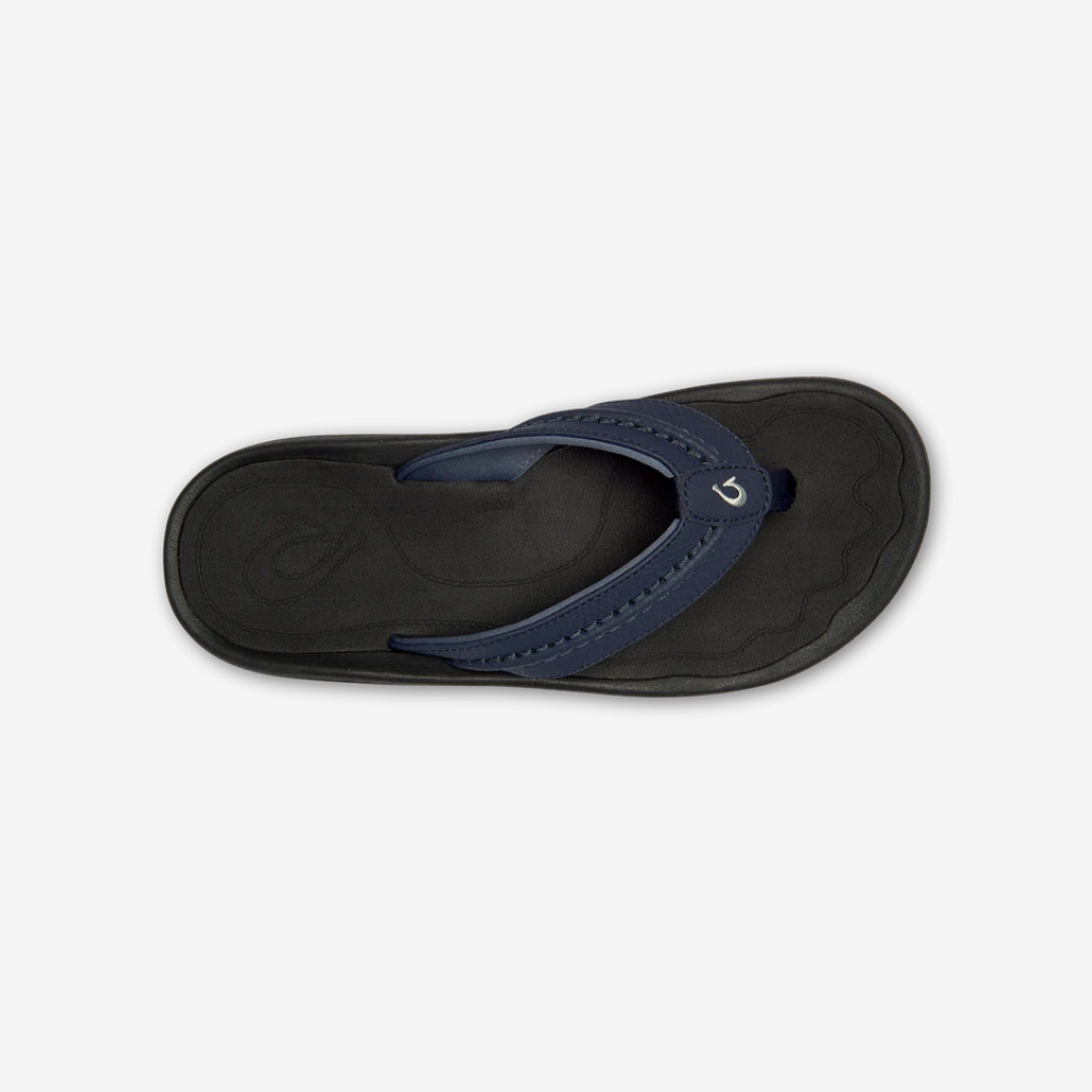 OluKai Hokua Men’s Beach Sandals - Blue Depth/Black 10161-TF40