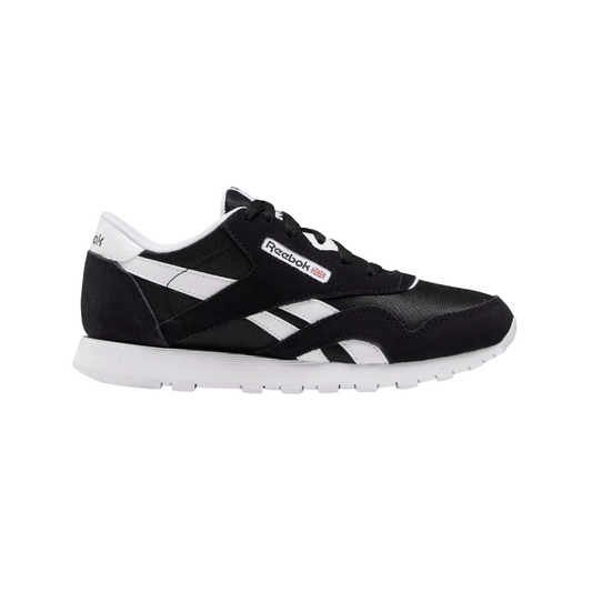 Reebok Kids Classic Nylon Sneakers - Black/Black White FV4441