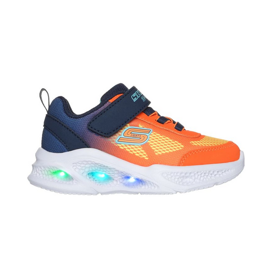 Skechers Boys’ Meteor Lights Krendox Athletic Sneakers - Navy Orange