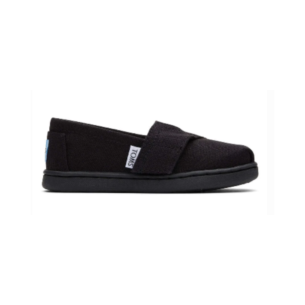 TOMS Tiny Alpargata Black Canvas Toddler Shoe 10010529