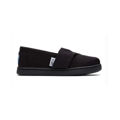 TOMS Tiny Alpargata Black Canvas Toddler Shoe 10010529