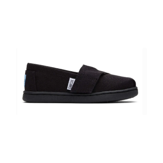 TOMS Tiny Alpargata Black Canvas Toddler Shoe 10010529