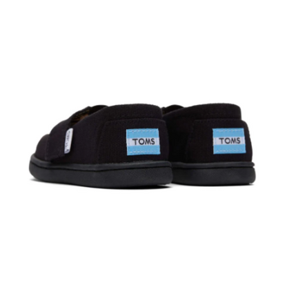 TOMS Tiny Alpargata Black Canvas Toddler Shoe 10010529