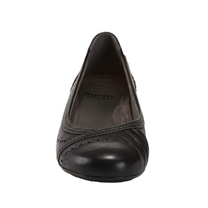 Earth Women’s Vista Nova Leather Flat – Black