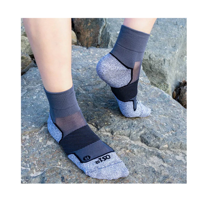 OS1st Active Comfort Socks | 1/4 Crew Charcoal Unisex Socks