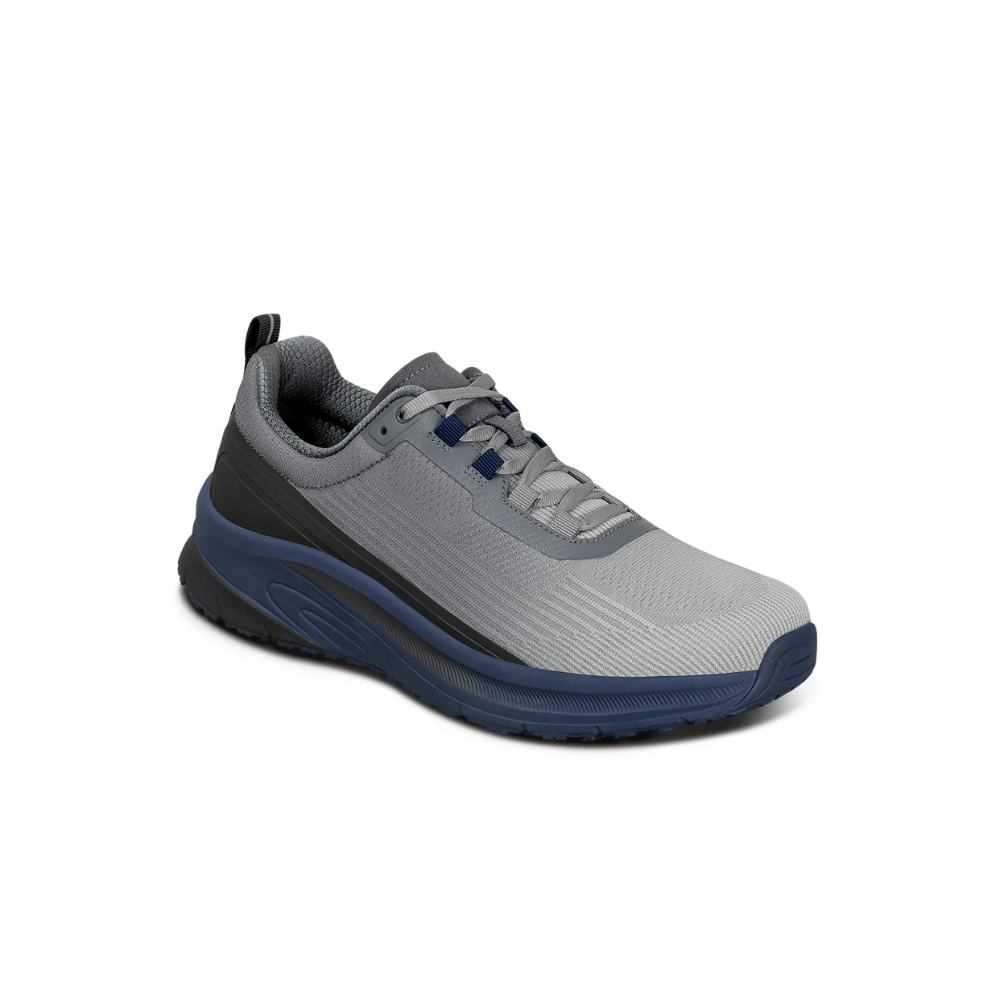 Orthofeet Men’s Race  – Grey / Navy 27004 Wide