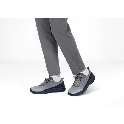 Orthofeet Men’s Race  – Grey / Navy 27004 Wide