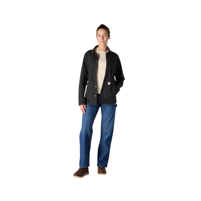 Carhartt Women's TENCEL Fiber Series Relaxed Fit Canvas Coat, Black