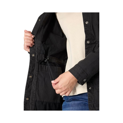 Carhartt Women's TENCEL Fiber Series Relaxed Fit Canvas Coat, Black