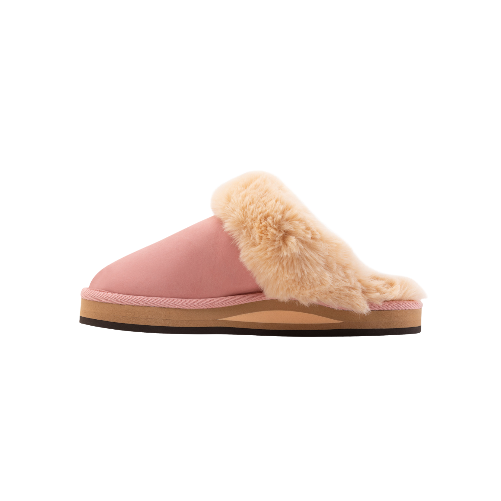 Rainbow Sandals Women's Sunset Snugs – Premier Leather Slipper Pink Cream