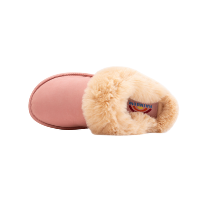 Rainbow Sandals Women's Sunset Snugs – Premier Leather Slipper Pink Cream