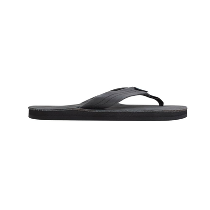 Rainbow Women's Sandal  Wide Strape Single Layer 301ALTS Black Leather