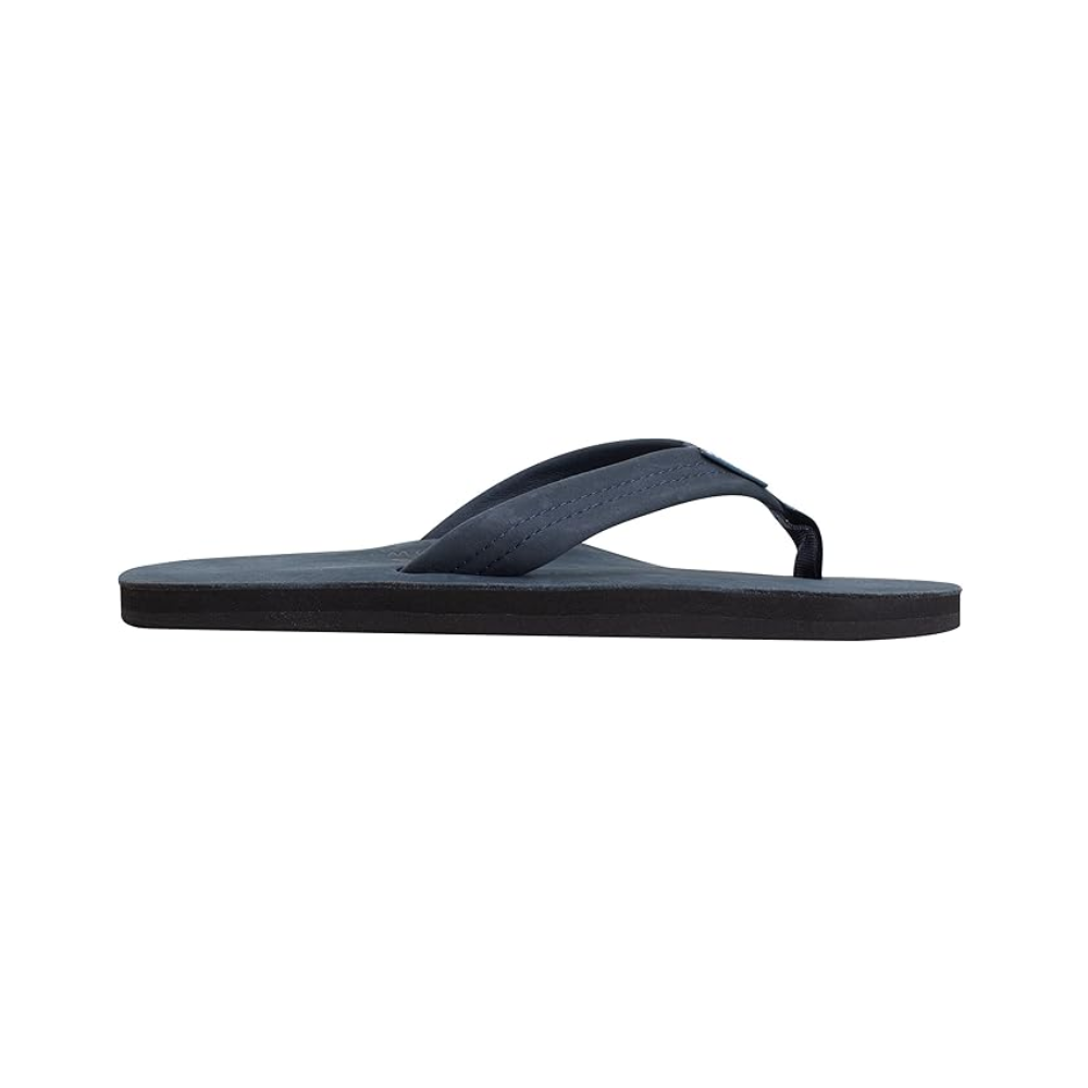 Rainbow Sandals Men's Premier Leather Single Layer Wide Strap - Navy