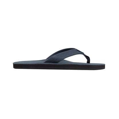 Rainbow Sandals Men's Premier Leather Single Layer Wide Strap - Navy