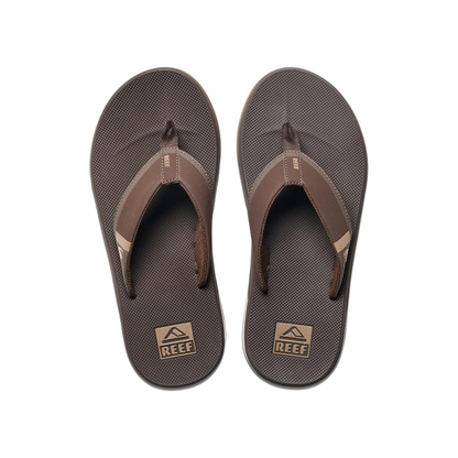 Reef Men's Fanning Bottle Opener Flip Flop Thong Sandal- Brown Low