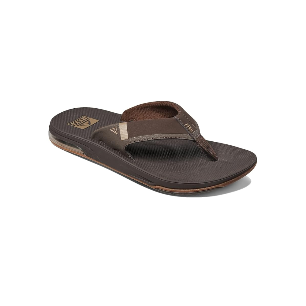 Reef Men's Fanning Bottle Opener Flip Flop Thong Sandal- Brown Low