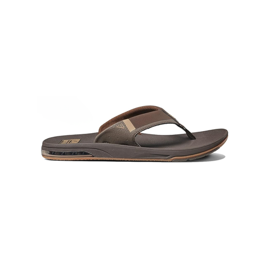 Reef Men's Fanning Bottle Opener Flip Flop Thong Sandal- Brown Low