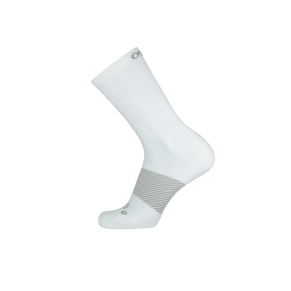 OS1st WC Wicked Comfort Crew Sock-White Mid-Calf