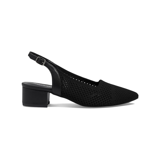 David Tate Glenna Womens Stretch Fabric Slingback Pump Sandals Black