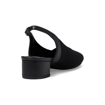 David Tate Glenna Womens Stretch Fabric Slingback Pump Sandals Black