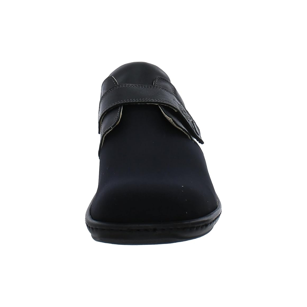 David Tate Womens Evita Micro Black Stretch Casual Shoes Adjustable Strap