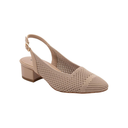 David Tate Women's Glenna Stretched Fabric Slingback Pump - Taupe