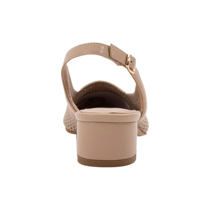 David Tate Women's Glenna Stretched Fabric Slingback Pump - Taupe