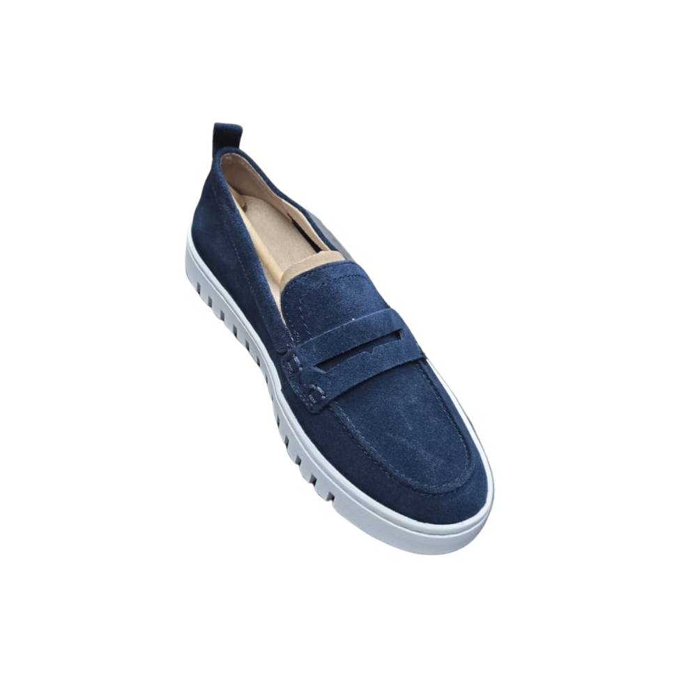 Vionic Women's Uptown Loafer Navy / White Suede Shoes