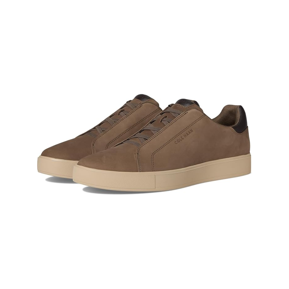 Cole Haan Men's GrandPrø Luxe Slip-On Sneakers Morel Nubuck/Dark Choco