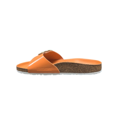Birkenstock Madrid Big Buckle Patent Leather Sandals – High Shine Kurkuma