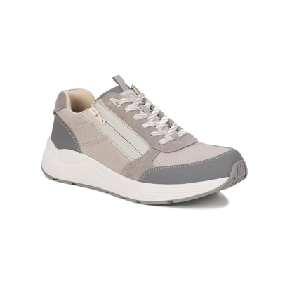 Drew Miller Men's Orthotic Comfort Sneaker Grey Suede Combo Wide fit