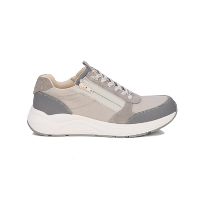 Drew Miller Men's Orthotic Comfort Sneaker Grey Suede Combo Wide fit