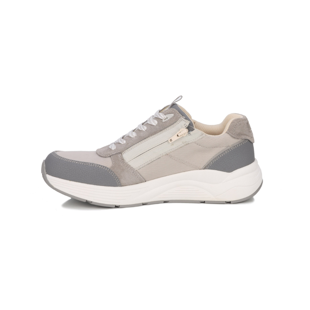Drew Miller Men's Orthotic Comfort Sneaker Grey Suede Combo Wide fit