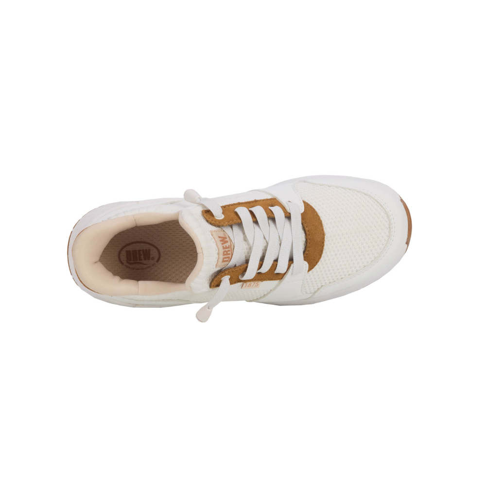 Drew Bobbie Womens Hands Free Sneakers White Mesh Combo Walking Shoes