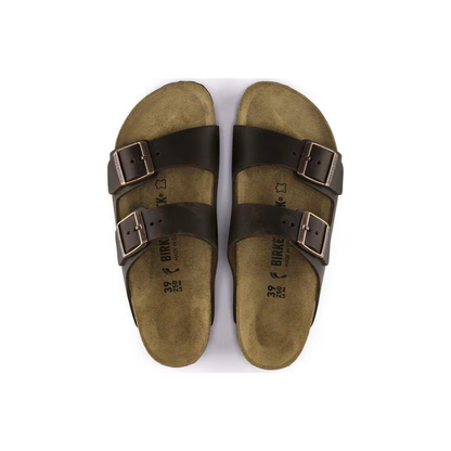 Birkenstock Unisex Arizona Oiled Leather Sandals - Habana