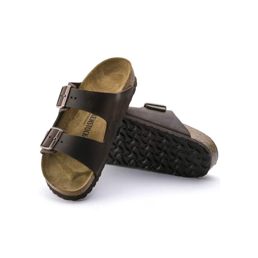 Birkenstock Unisex Arizona Oiled Leather Sandals - Habana
