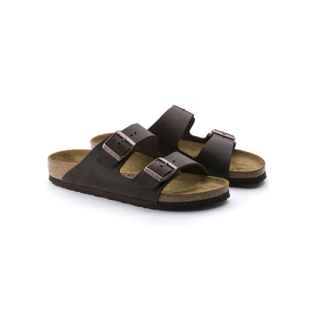 Birkenstock Unisex Arizona Oiled Leather Sandals - Habana
